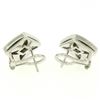 Image 8 : 14K White Gold 1.50 ctw 50 Round Diamond Square Multi Channel Omega Back Earring