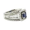Image 1 : 3.62 ctw Round Brilliant Cut Diamond And Diamond Ring - 18KT White Gold