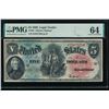 Image 1 : 1869 $5 Legal Tender Note PMG 64
