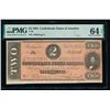 Image 1 : 1864 $2 T-70 Confederate PMG 64EPQ