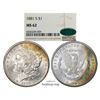 Image 1 : 1881-S $1 Morgan Silver Dollar Coin NGC MS62 CAC Amazing Toning