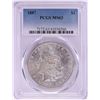 Image 1 : 1887 $1 Morgan Silver Dollar Coin PCGS MS63