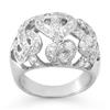 Image 1 : CERTIFIED .85ctw DIAMOND FASHION LADIES RING WHITE GOLD