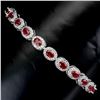 Image 2 : Natural Stunning Oval Red Ruby Bracelet