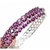 Image 2 : Natural Unheated Oval Rhodolite Garnet Bangle