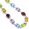 Image 2 : Natural AMETHYST RHODOLITE PERIDOT CITRINE Bracelet