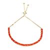 Image 1 : Natural Oval Orange Italian Coral Bracelet