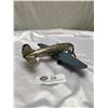 Image 3 : Vintage Original Antique Metal Toy Airplane Pressed Steel, Tin Propellers and Wooden Wheels
