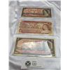 Image 1 : 3 Older Bank of Canada $2 Bank Notes, Different Years