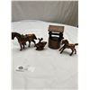 Image 1 : Vintage Copper Home Décor Lot, Horses Wishing Well etc