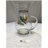 Image 2 : Very Nice Vintage Water Pitcher with 6 Glasses with Different Birds on Each Glass