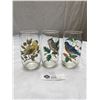 Image 4 : Very Nice Vintage Water Pitcher with 6 Glasses with Different Birds on Each Glass