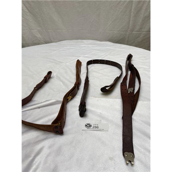 Lot of Leather Rifle Slings