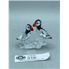 Image 2 : Beautiful Made in Austria Swarovski Crystal Puffins. In Box with COA