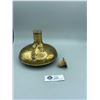 Image 2 : Vintage Nautical Ships Brass Encased Glass Decanter with Original Stopper