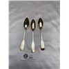 Image 1 : Antique Ernst Silver (?) Teaspoons- Engraved and Dated 1858