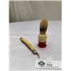 Image 2 : Antique Leather Strop, Straight Razor& Eveready Brush