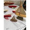 Image 3 : Nice Large Lot of Vintage Wooden Sailboats