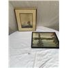 Image 1 : 2 Framed Vintage Paintings 17" x 13" Is the Largest one