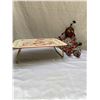 Image 2 : Vintage Serving Tray with Legs and a Stuffed Doll