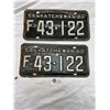 Image 1 : Pair 1960 Saskatchewan License Plates