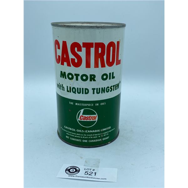 Vintage Castrol Motor Oil with Liquid Tungston Full Can