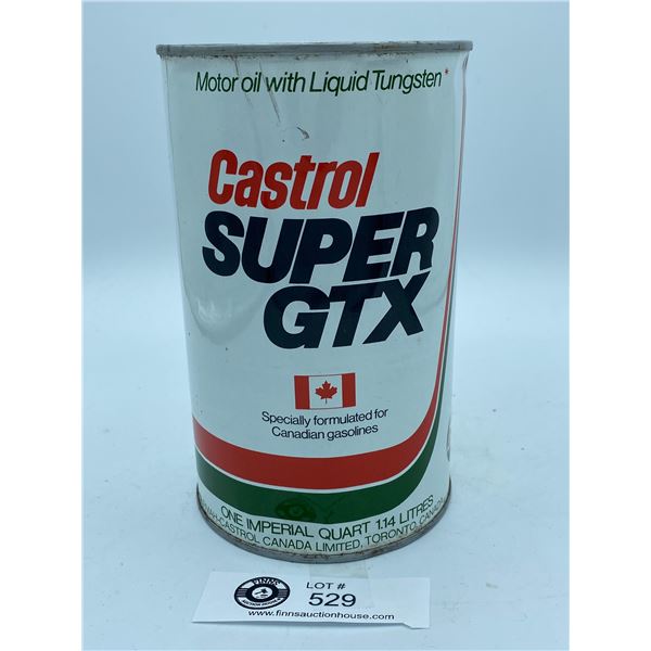 Full Castrol Super GTX 1 Qt Motor Oil Tin