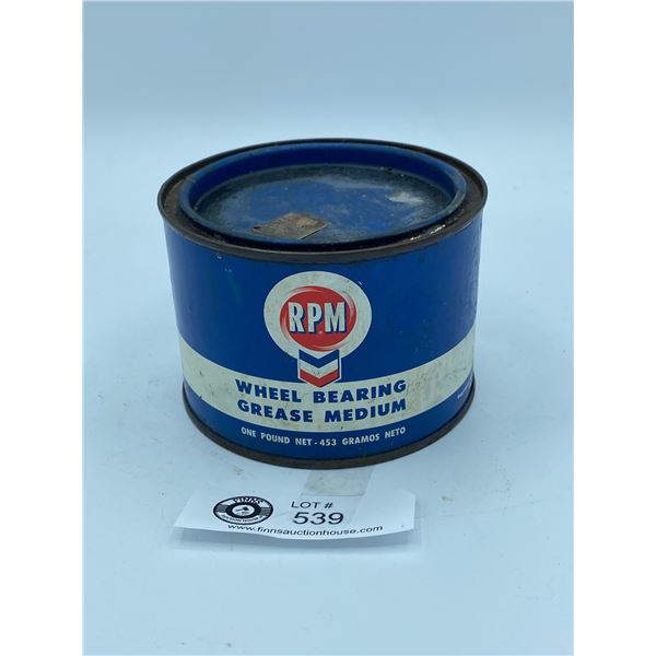 Standard Oil Company RPM 1lb Wheel Barring Grease Can