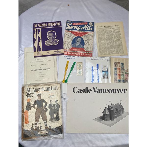 Nice Vintage Ephemera Lot Vancouver Etc