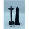 Image 2 : Small Collectible Lot of 2 Totem Poles with Vancouver Pewter Cup etc