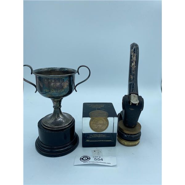 Vintage Collectible Lot of Trophy Seal Press Etc.