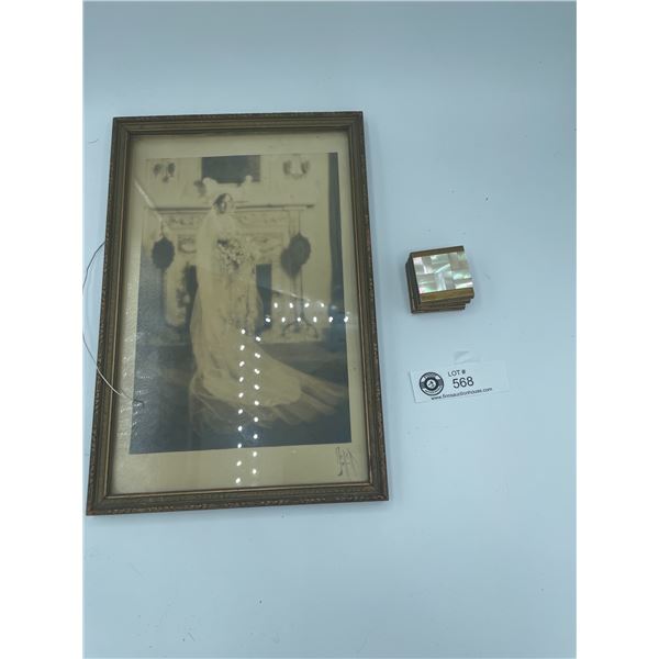 Antique Picture in Frame + Travelling Picture Frame