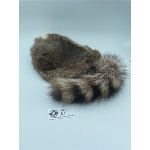 Vintage Davy Crockett Racoon Hat. Adult Size