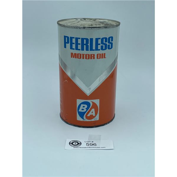 Full 1qt Peerless Motor Oil Tin