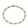 Image 1 : Natural 3.31 CTW Yellow Sapphire & Diamond Bracelet 14K Two Tone Yellow Gold - REF-133Y2N