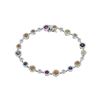 Image 1 : Natural 4.95 CTW Multi-Sapphire & Diamond Bracelet 14K White Gold - REF-189M9F