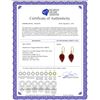 Image 2 : Genuine 26.1 ctw Ruby Earrings 14KT Yellow Gold - REF-25T8A
