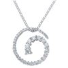 Image 1 : Natural 0.49 CTW Diamond Necklace 14K White Gold - REF-57W6H