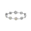 Image 1 : Natural 6.03 CTW Multi-Sapphire & Diamond Bracelet 14K White Gold - REF-357N3Y
