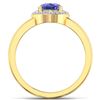 Image 2 : Natural 1.82 CTW Tanzanite & Diamond Ring 14K Yellow Gold - REF-71N9R