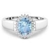 Image 3 : Natural 2.2 CTW Aquamarine & Diamond Ring 14K White Gold - REF-45T6H