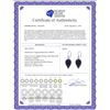 Image 2 : Genuine 25.8 ctw Sapphire Earrings 14KT White Gold - REF-25N6R