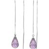 Image 1 : Genuine 4.5 ctw Amethyst Earrings 14KT White Gold - REF-20K4V