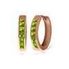 Image 1 : Genuine 1.40 ctw Peridot Earrings 14KT Rose Gold - REF-56M8T