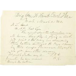 1862 Autograph Dispatch With Merrimack Content