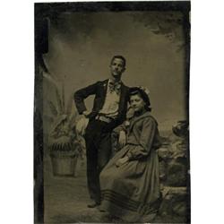 1/6th Plate Tintype of a Young Couple