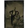 Image 1 : 1/6th Plate Tintype of a Young Couple
