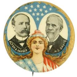 1904 Parker & Davis Presidential Jugate Button
