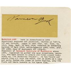 Engineer Vannevar Bush Signature