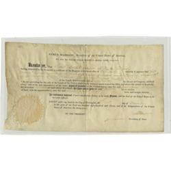 James Madison & James Monroe Signed Indenture